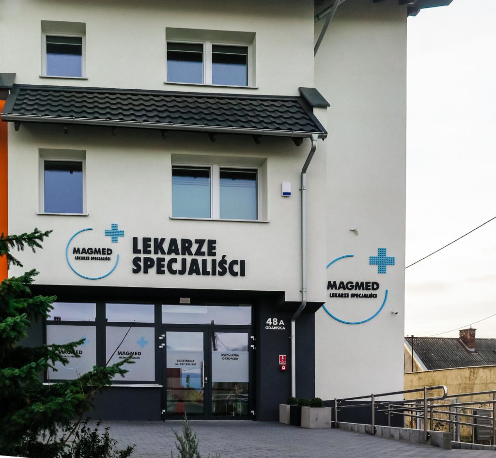 Widok na przychodnię MAGMED